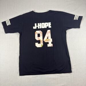 BTS J-Hope 94 Shirt Womens L Black K Pop Floral Graphic Fan Made Tee